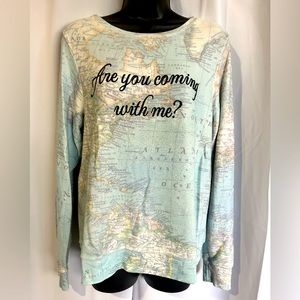 Rare Wildfox Travel Map Jumper Are You Coming With Me